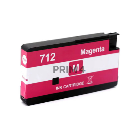 3ED68A 712 29ml Magenta Cartuccia d'Inchiostro Compatibile Con Plotter Hp Designjet 24", 36", T230, 250, 630, 650