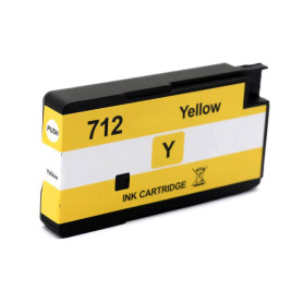 3ED69A 712 29ml Amarillo Cartucho de Tinta Compatible Con Plotter Hp Designjet 24", 36", T230, 250, 630, 650