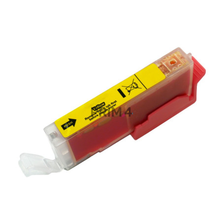 CLI521Y Amarillo 10ML Cartucho de tinta Compatible con impresoras Inkjet Canon IP3600, IP4600, MP540, MP620